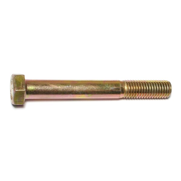 Midwest Fastener Grade 8, 5/8"-11 Hex Head Cap Screw, Zinc Yellow Steel, 5 in L, 10 PK 00758 - main
